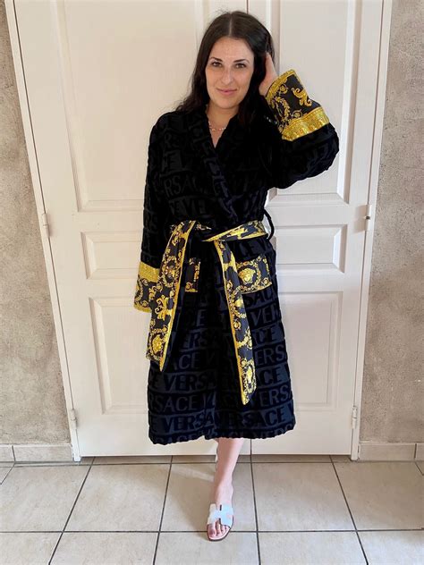 versace silk robe price|versace personalized robe.